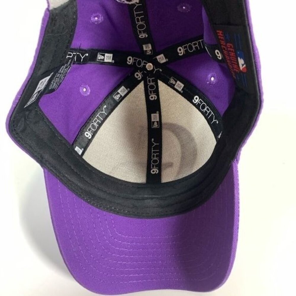 Colorado Rockies Baseball Hat Purple White Iridescent Brim Size Girls Youth - Picture 8 of 11